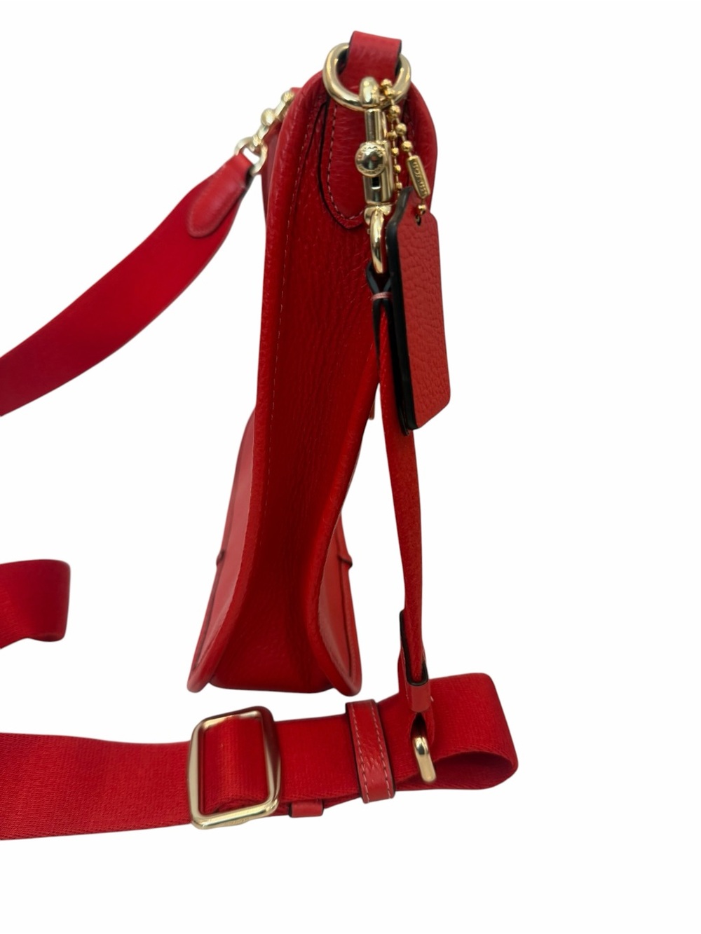 Coach CA290 Dempsey File Bag Leather Crossbody in Miami Red - Picture 6 of 10
